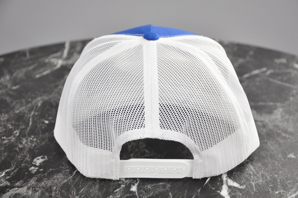 Blue Front/White Mesh Hat