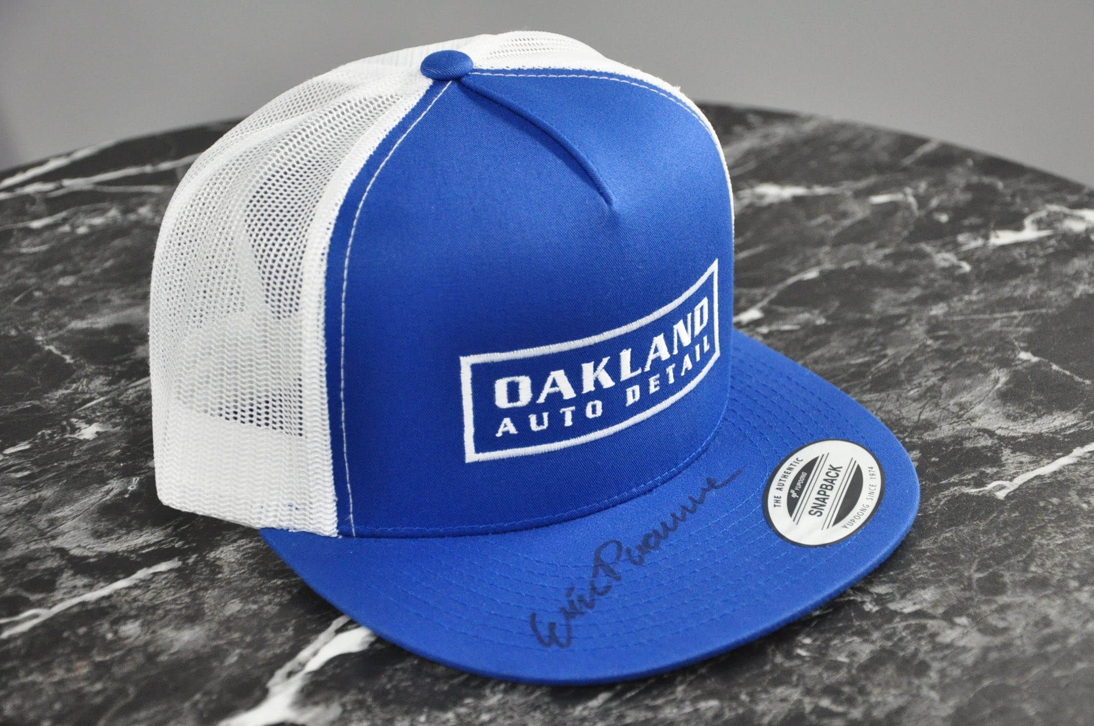 Blue Front/White Mesh Hat