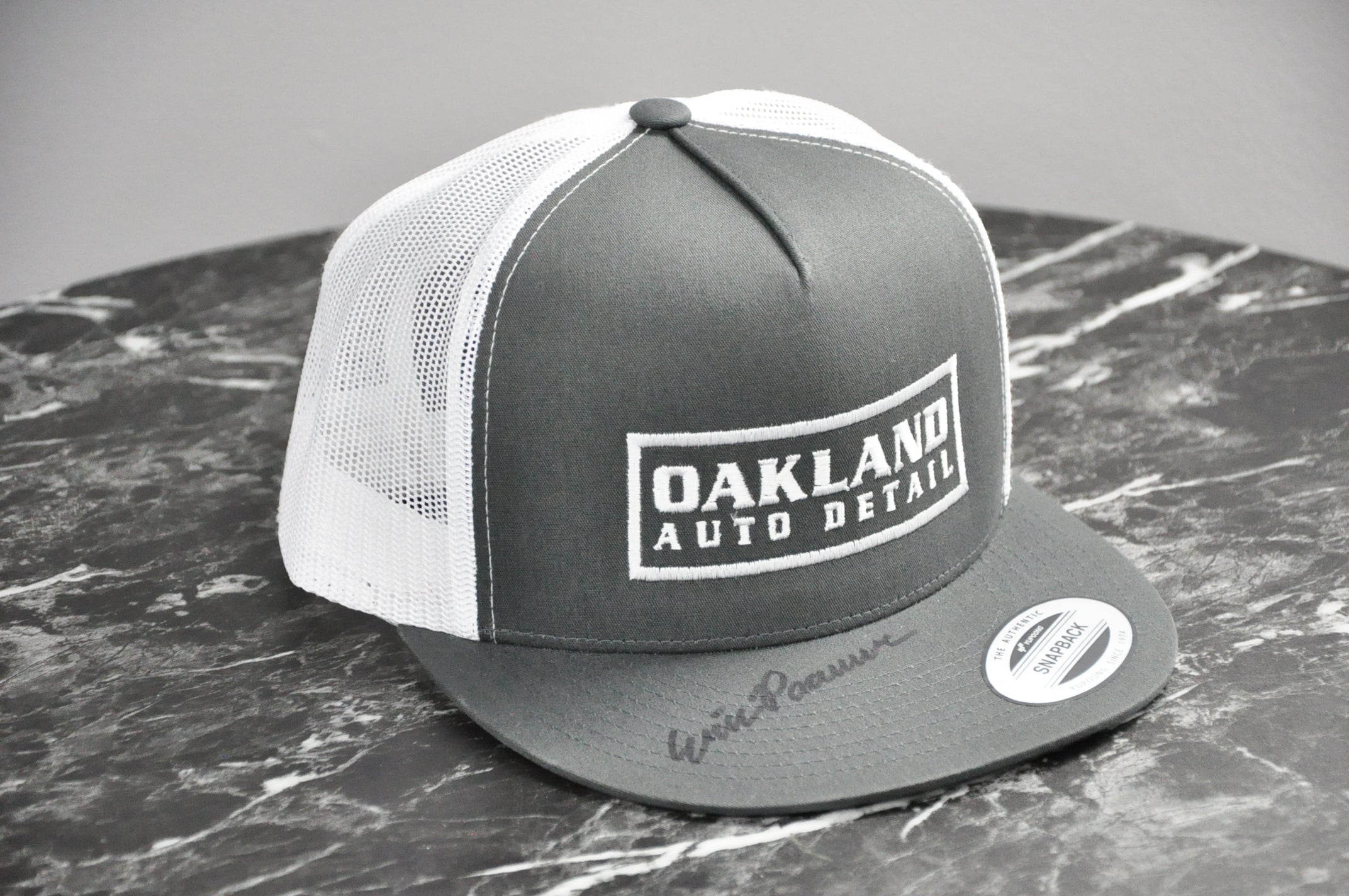 Grey Front/White Mesh Hat