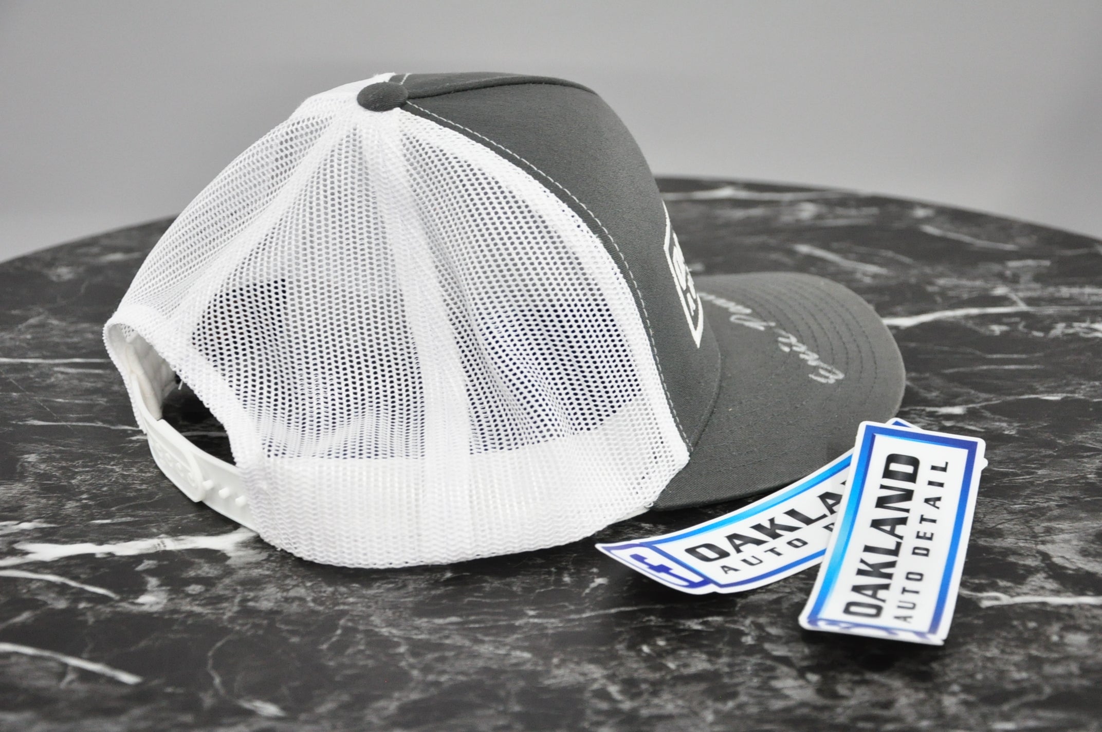 20M Views! Hat tossed in viral video - Grey Front/White Mesh Hat - Autographed - Silver Marker