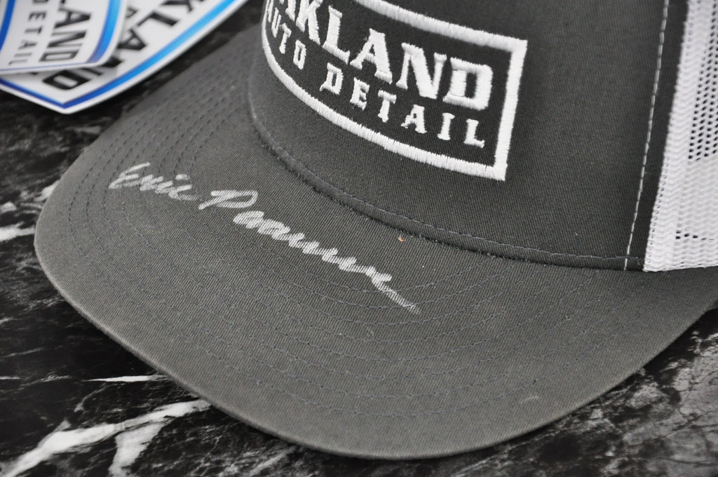 20M Views! Hat tossed in viral video - Grey Front/White Mesh Hat - Autographed - Silver Marker