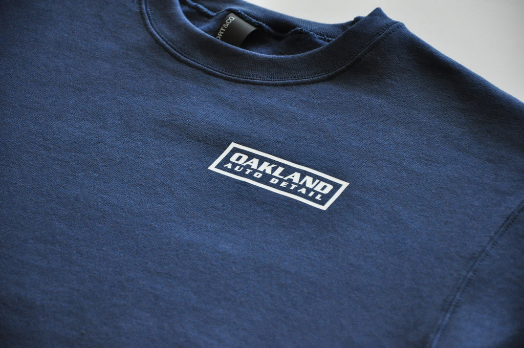 Navy Sweatshirt - Crew Neck -Oakland Auto Detail