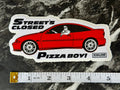Street's Closed Pizza Boy Sticker