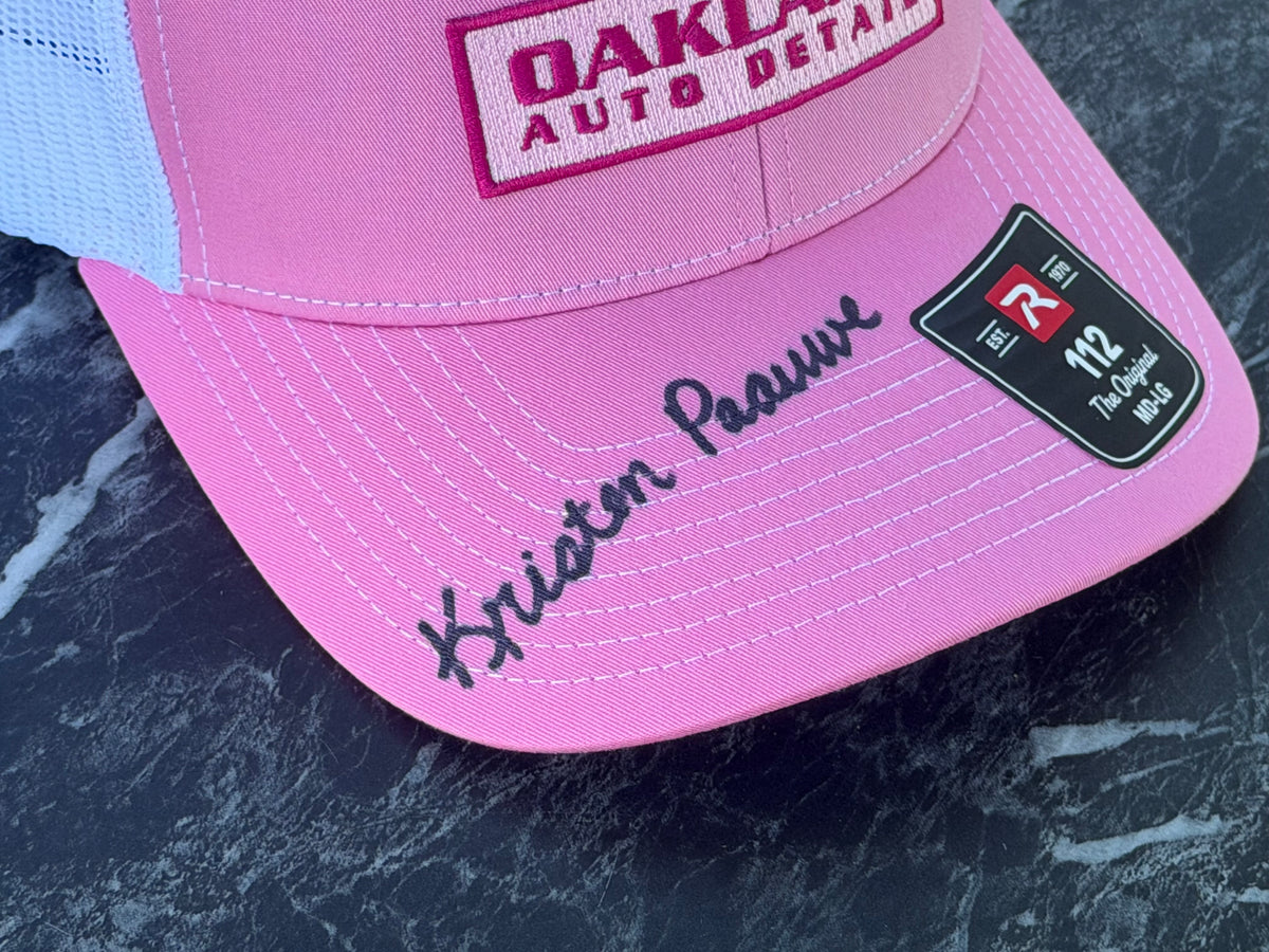 Pink Front/White Mesh Hat