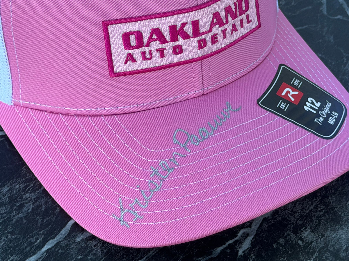 Pink Front/White Mesh Hat